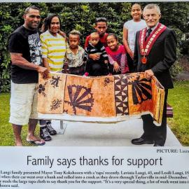 Greymouth Family says Thanks for Support . 2014.