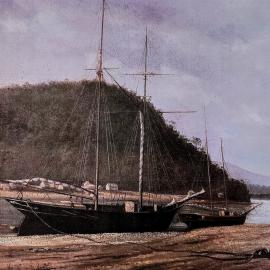 ALBUM - The Schooner, WILD WAVE moored at Greymouth -  Charles Townsend Enters the Crescent City, 8 June 1863