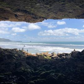 View from Mussel Point Mine mouth -  cliff face coal mine at Nine mile.