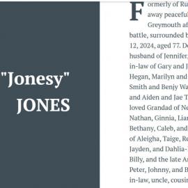 Ray Jones butcher obituary