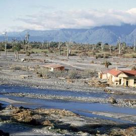 Flood damage near Whataroa, July 1967. *PHOTO ALBUM*