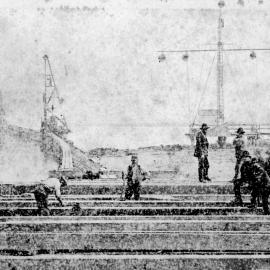 Harbour Works, Hokitika.ca.1870`s.