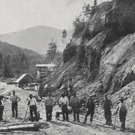  The Blackball - Ngahere Railway, showing the Paparoa Coal lease in the distance.1906.