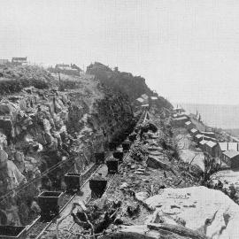 Coal wagons on Denniston Hill..1907.