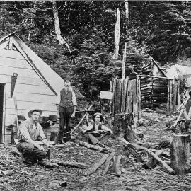 ON THE ROUTE OF THE MIDLAND RAILWAY: SURVEY CAMP  NEAR THE OTIRA TUNNEL 1907..