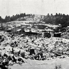 The a mantle of white on Globe Hill, near Reefton,  after a recent fall of snow.1913.
