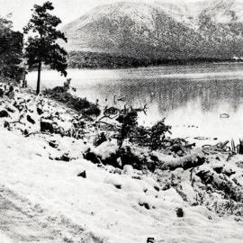  Lake Haupiri under snow , 25 miles from Greymouth.1935.