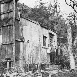 A Roadman's hut at an altitude of 2100 feet on the Māori Saddle, 25 miles from Haast.