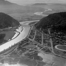 Aerial photograph of Greymouth -  taken by Leo White.1937.