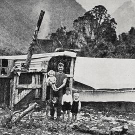 A young settler's home in the rugged mountain country of Westland.1930.
