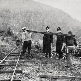 Unrest among coalminers on the West Coast - Police protection necessary for non-union workers.1931.