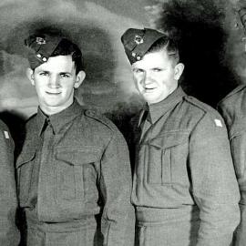 Fred Garth,Kevin  Molloy, Mick Molloy and Mick Kelly in Waiouru in about 1941.