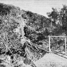 The top incline of the Westport Coal Company's works at Denniston.1893.