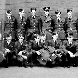  ALBUM - Christchurch Railway Station , March 8th 1942 - Ted McDonnell - top row 4th from left