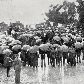 Laying of a memorial stone at Hokitika to the Westland troopers who have fallen in the Boer War.1902.