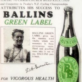 Ballins Green Label beer.