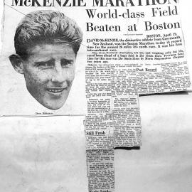 McKenzie Marathon Win. 20 April 1967.