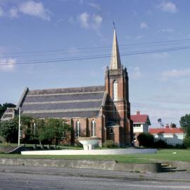 Greymouth Presbyterian Church in March 1966. Scanned from a slide.