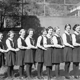 St Mary's Greymouth Pat O'Callaghan (O'Leary) far right.ca.1938.