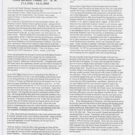 Owen Bernard Tomasi JP of South Westland