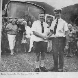 Last Newmans coach run from West Coast to Nelson, 1991