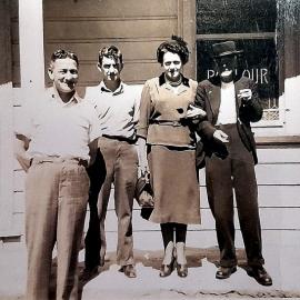 Outside Toll's Hotel Denniston, date unknown.