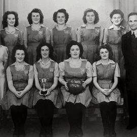 Lane Walker & Rudkin Greymouth Ladies' Basketball Team .1949.