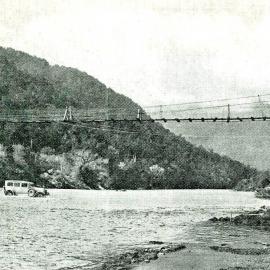 South Westland waterway to be bridged in the course of new highway construction: a view of the Jacobs River, near Bruce Bay