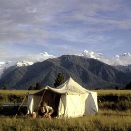 Camping near the Glaciers - when freedom camping was easy.