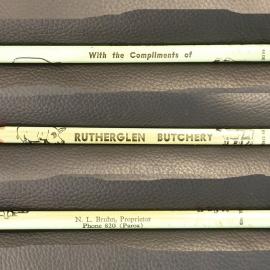 A free give-away pencil from Bruhn's Butchers at Rutherglen