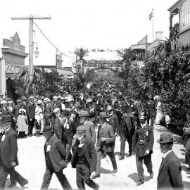 Westland Jubilee parade, Revell Street, Hokitika.1914.