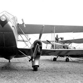 National Airways Corporation, De Havilland Rapide and Fox Moth aircrafts at Haast.ca.1948.