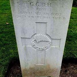 Grave of George Bell  from Greymouth, at the Commonwealth War Cemetery in Harrogate .