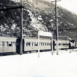 ARTHUR'S PASS--1934. Train in the snow.