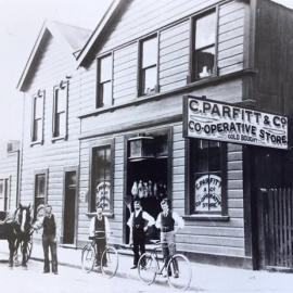  Clement Parfitt shop in Werita Street, Greymouth.