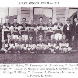 RUNANGA RUGBY LEAGUE - First Senior Team.1919.