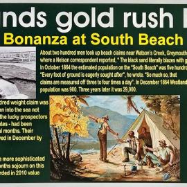 Watsons Creek, South Beach, Greymouth, gold rush
