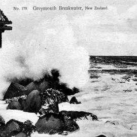 GREYMOUTH BREAKWATER (tiphead) .1907.