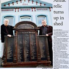 Greymouth High School World War I roll of honour board/plaque *PHOTO ALBUM*