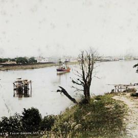 NEW COBDEN BRIDGE-1884.( Colour by James Ring, Greymouth.)