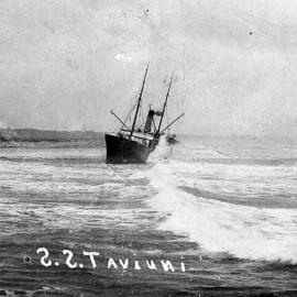 S S TAVIUNI, WESTPORT - Salvaged and refloated 1909.
