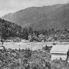 Preparations to start work on the Paringa bridge.1939.