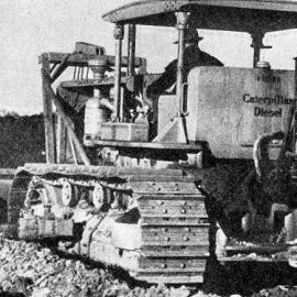 Pushing ahead with South Westland's main highway -  at work near the Jacobs River.1938.