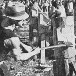 Axemen compete at  annual sports at the Te Kinga.1938.