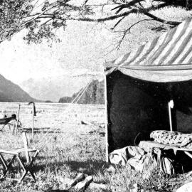 A camp in the Arawhata valley.1937.