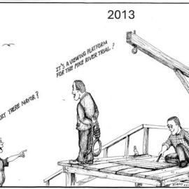 PIKE RIVER DISASTER and COALMINE CLOSURES--Recorded in cartoon and caricatures *PHOTO ALBUM*.