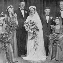 Former All Black captain weds - marriage of R. R. King to Miss Pearl Dowell at Greymouth.1938.
