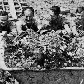 Road Construction workers - Okuru Hollyford Road.1939.