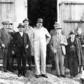 Visit by the Governor General to the Wareatea section of the Westport Coal Company's mine at Denniston.1937.