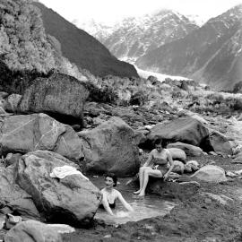 Hot pool at Franz Josef Glacier.ca.1930`s.